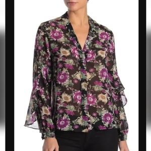 RACHEL ROY FLORAL BLOUSE XS